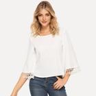Shein Lace Contrast Solid Top