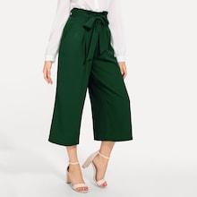 Shein 80s Slant Pocket Belted Wide Leg Pants