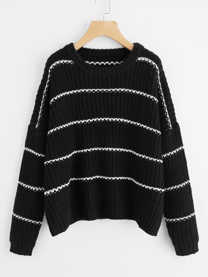 Shein Drop Shoulder Striped Jumper