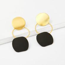Shein Flat Disc Decorated Hoop Earrings