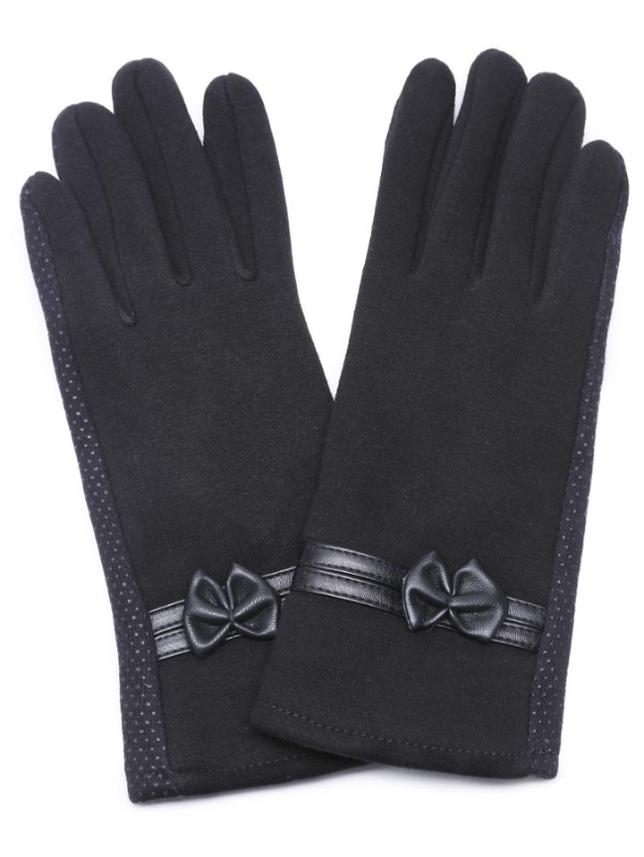 Shein Black Non-slip Suede Leather Gloves