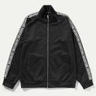 Shein Men Zip Back Letter Tape Coat