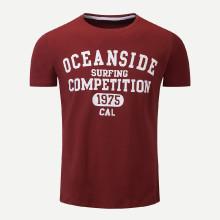 Shein Men Letter Print Cuffed Tee