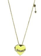 Shein Yellow Box Heart Crystal Openable Rhinestone Designs Pendant Necklace
