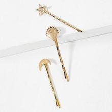 Shein Metallic Hair Clip 3pcs