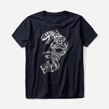 Shein Men Dinosaur Print Tee