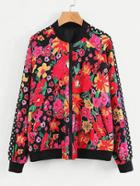 Shein Allover Floral Print Jacket