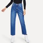 Shein Bleached Dye Straight Leg Jeans