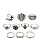 Shein At-silver 10 Pcs/set Boho Chic Finger Rings Women Accessories
