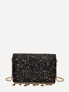 Shein Heart Charm Glitter Chain Bag