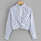 Shein Twist Front Striped Shirt