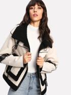 Shein Stitch Detail Dual Pocket Jacket