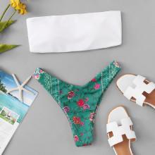Shein Floral Mix And Match Bikini Set