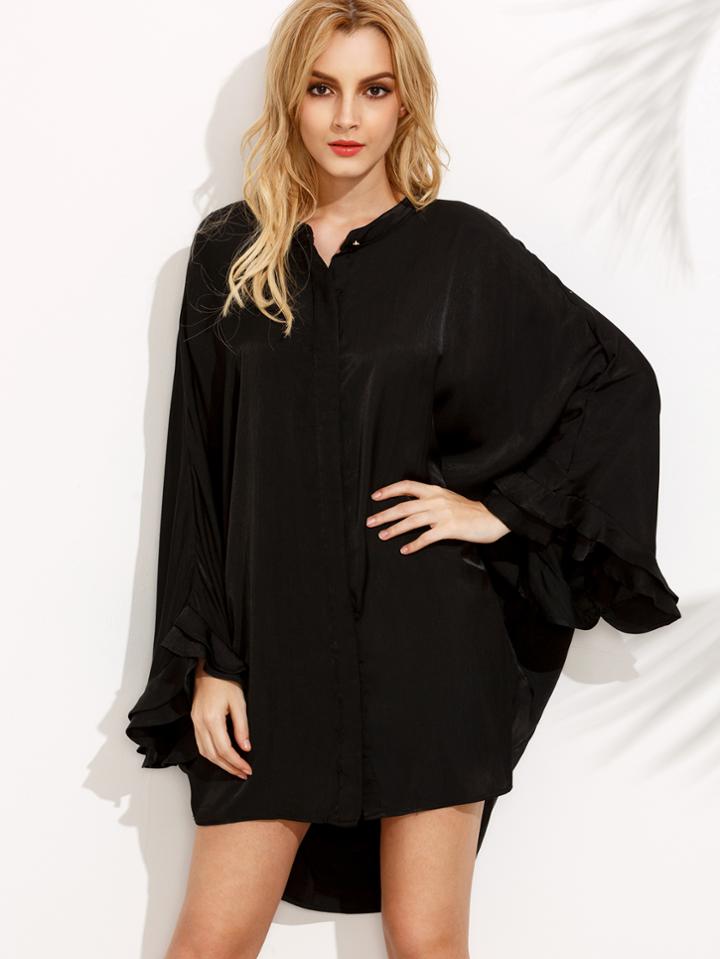 Shein High Low Caftan Sleeve Shift Dress