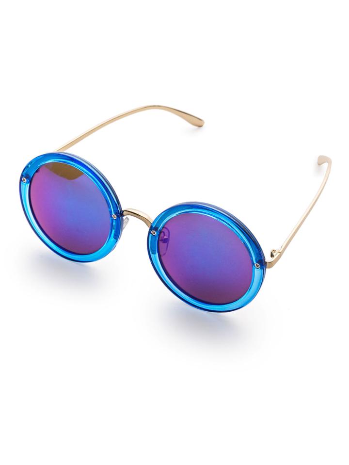 Shein Contrast Frame Round Sunglasses