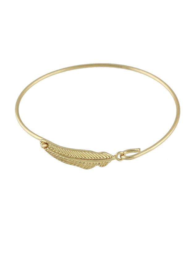 Shein Gold Color Leaf Shape Thin Bracelet