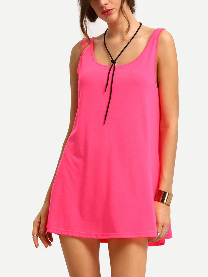 Shein Hot Pink Swing Tank Dress