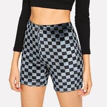 Shein Checked Print Cycling Shorts