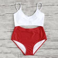 Shein Two Tone Cutout Swimsuit