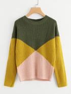 Shein Cut And Sew Chunky Knit Sweater