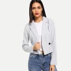 Shein Plaid Crop Blazer