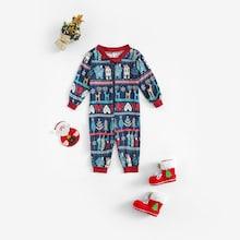 Shein Christmas Kids Mixed Print Jumpsuit