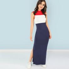 Shein Color Block Split Shell Dress