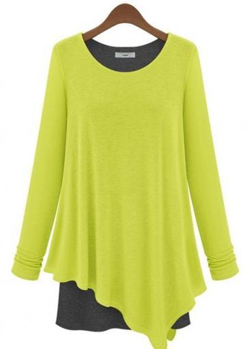 Rosewe Catching Long Sleeve Cotton Blended Spring T Shirts