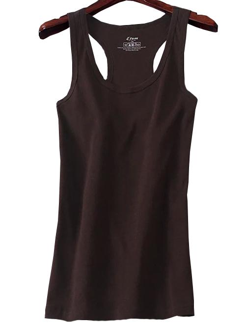 Shein Y-back Coffee Tank Top