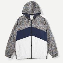 Shein Men Zip Up Hooded Color-block Jacket