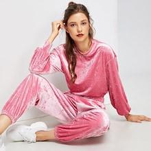 Shein Mock Neck Drawstring Hem Crop Sweatshirt