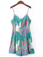 Shein Tropical Print Cami Dress