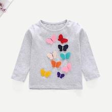 Shein Toddler Girls 3d Butterfly Tee