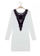 Rosewe Alluring White Long Sleeve Sheath Dress For Woman
