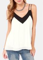 Rosewe White And Black Block Loose Camisole