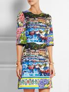 Shein Multicolor Crew Neck Painted A-line Dress