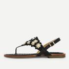 Shein Faux Pearl Flower Toe Post Sandals