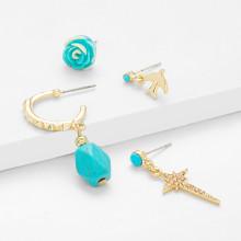 Shein Rose & Bird Design Earring Set