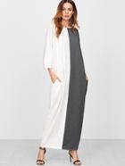 Shein Color Block 3/4 Sleeve Cocoon Tee Dress
