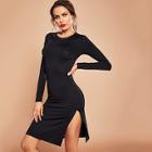 Shein Slit Hem T-shirt Dress