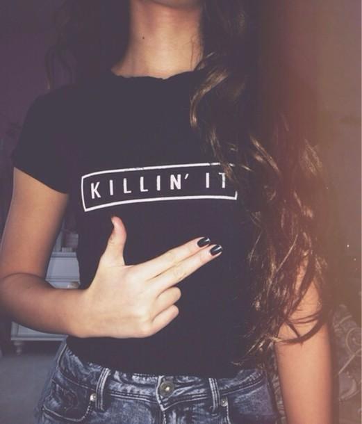 Shein Pairlook Killing It T-shirt
