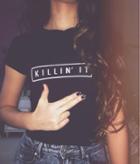 Shein Pairlook Killing It T-shirt