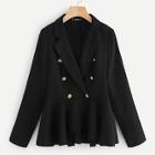 Shein Double Breasted Wrap Notch Neck Coat