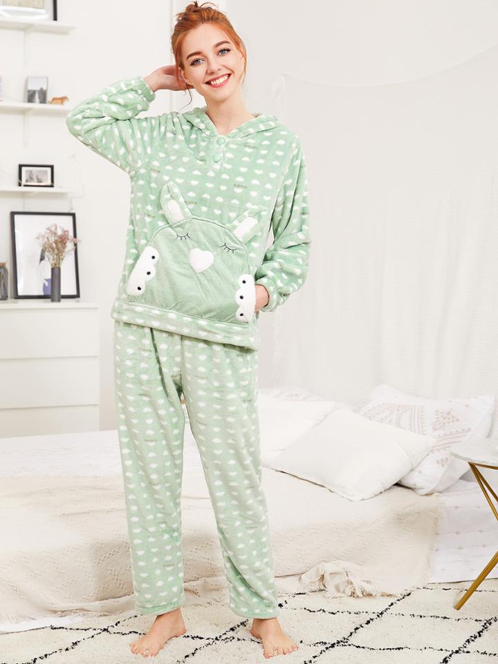 Shein Fleece Hoodie With Matching Pants