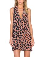 Shein Leopard Print Sleeveless Shirt Dress
