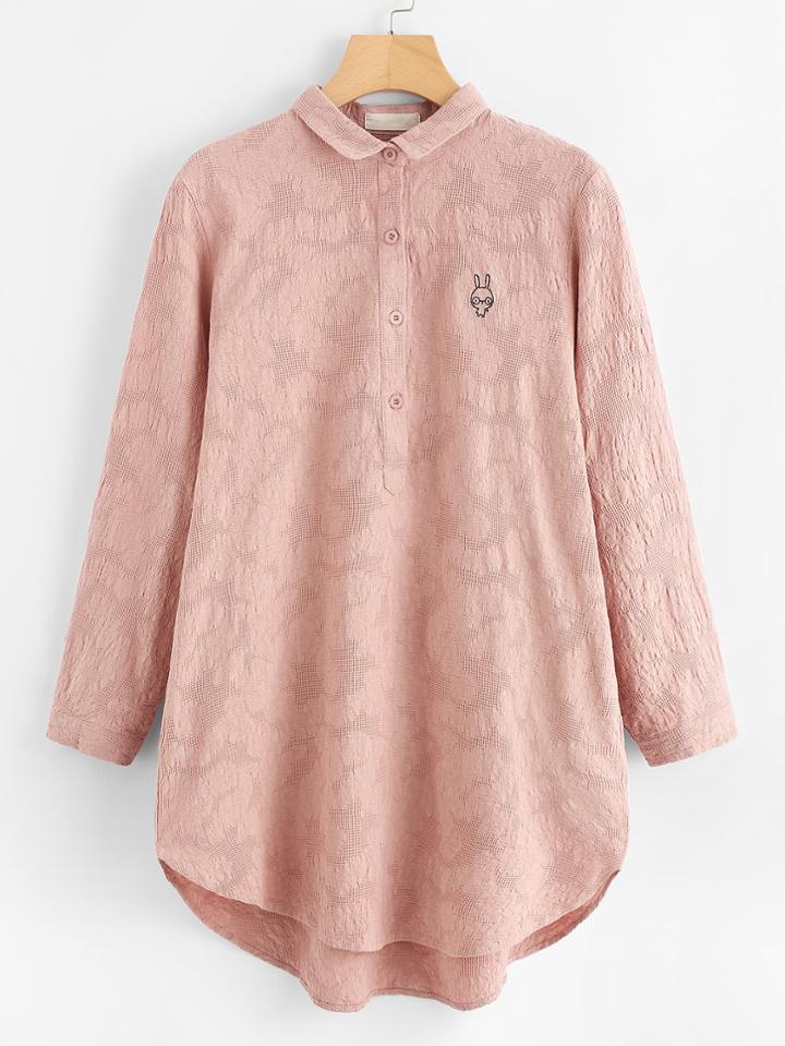 Shein Dolphin Hem Boyfriend Shirt Dress