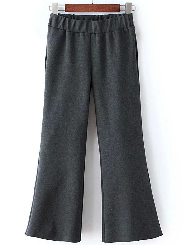 Shein Grey Elastic Waist Bell Pant