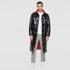 Shein Men Zip And Button Up Pu Coat