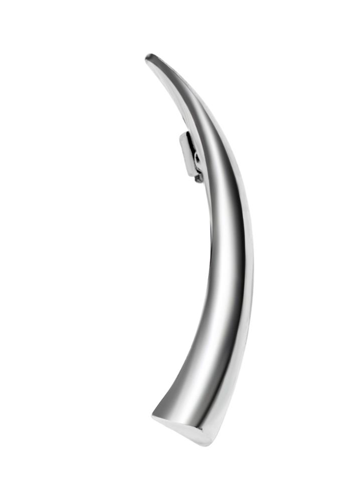 Shein Silver Horn Shaped Statement Earrings