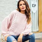 Shein Cut Out Back Cable Knit Jumper